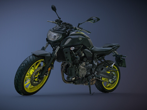 MT-07摩托车原始摄影测量扫描su模型