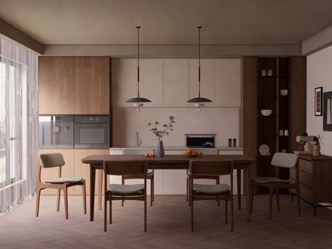 门窗 厨房 茶室 餐厅 卧室su模型