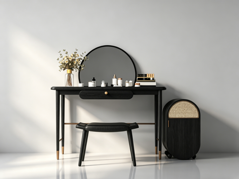 中古风梳妆台su模型