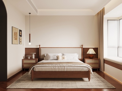 中古卧室su模型