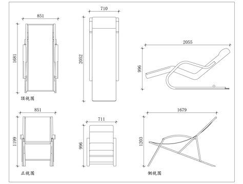 折叠躺椅 便携沙滩椅 户外折椅 休闲折椅 沙滩折叠椅cad施工图