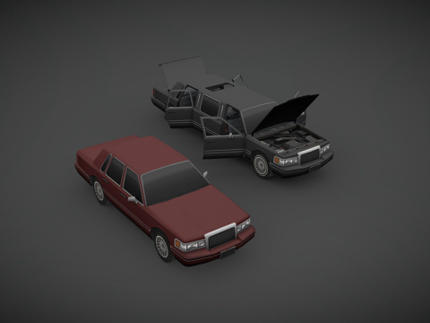 年林肯城市轿车su模型