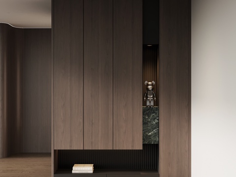 现代意式玄关 鞋柜su模型