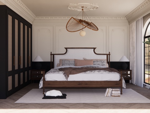 电脑 书桌 卧室 茶室 床 书房 客餐厅su模型