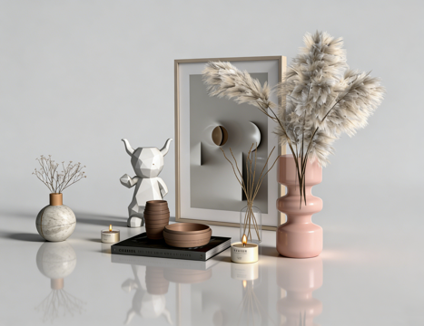 现代摆件su模型