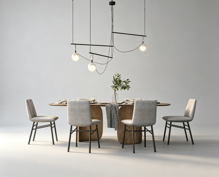 现代餐桌su模型