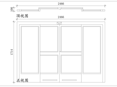 感应移门 自动移门 电动移门 感应滑门 电动滑门cad施工图cad施工图