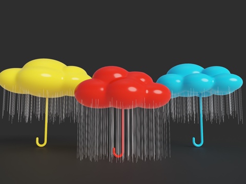 云朵雕塑 云朵亭子 云朵小品 下雨的云朵 云朵装饰 景观云朵su模型