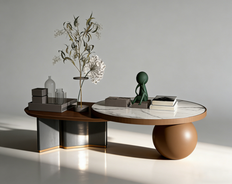 现代茶几su模型