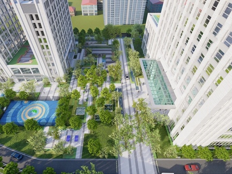 现代办公景观 办公楼写字楼su模型