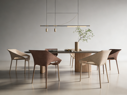 现代餐桌su模型