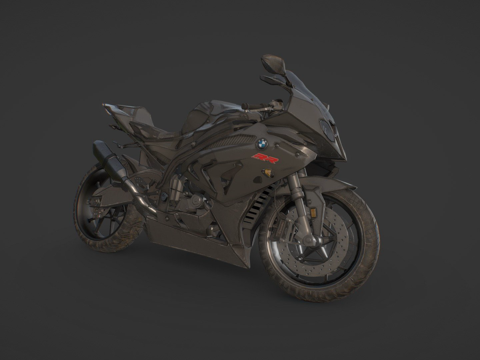 宝马S1000 RR摩托车su模型