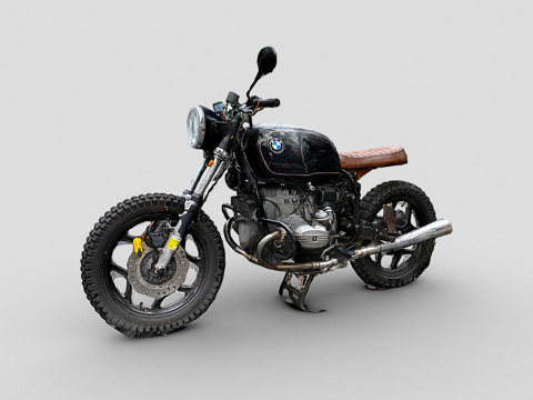 宝马R80-7摩托车物体捕捉版su模型