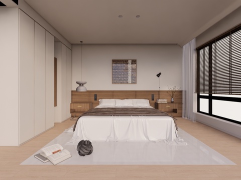 家装 客卧 主卧 次卧 卧室su模型