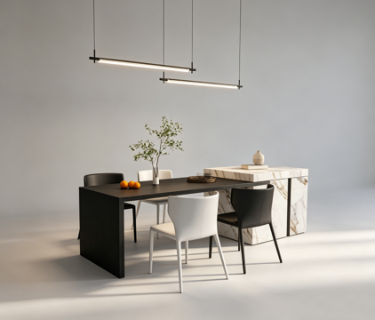 现代岛台餐桌su模型