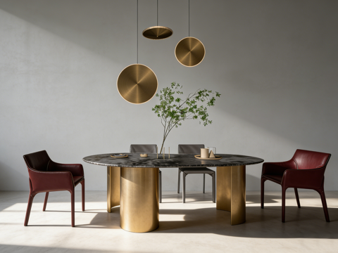 现代餐桌su模型