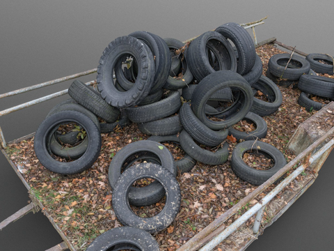 一卡车轮胎su模型