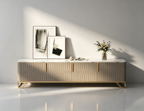 现代装饰柜su模型