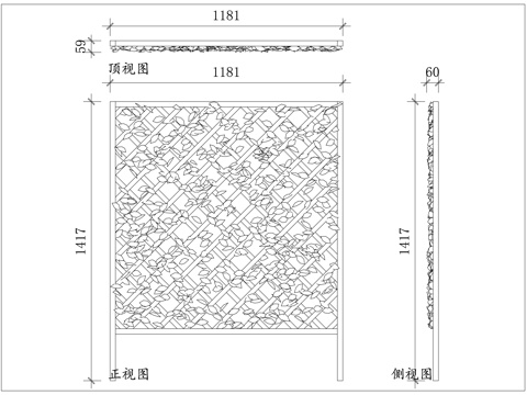 花架 爬藤架 牵引架 植物支架 藤蔓支架cad施工图