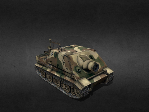 突击虎坦克su模型