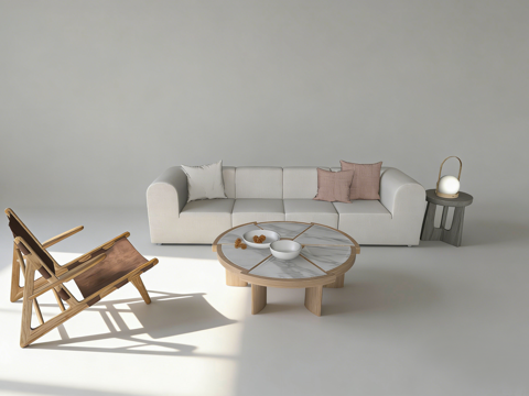 侘寂沙发组合su模型