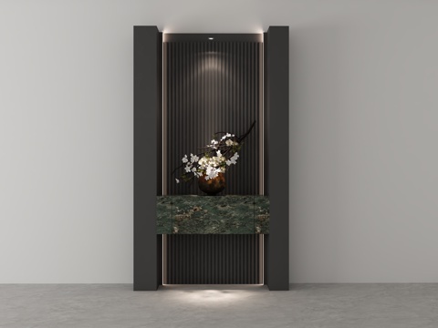  现代入户玄关3d模型 