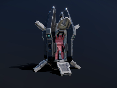 着陆舱动画su模型