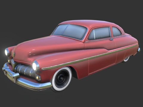 年代双门轿跑车su模型