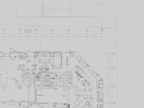 五星级广州希尔顿酒店平面cad施工图