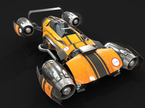 运动飞行汽车su模型