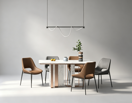 现代餐桌su模型