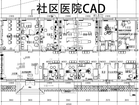 社区医院平面图CADcad施工图