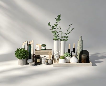 现代摆件su模型