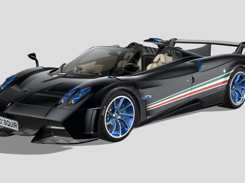 帕加尼风神三色旗2021su模型