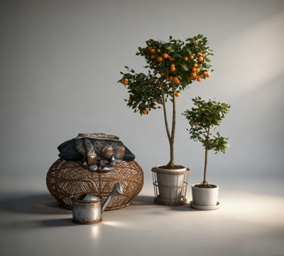 植物盆栽su模型