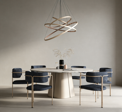 现代餐桌su模型