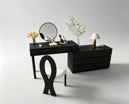 中古风梳妆台su模型