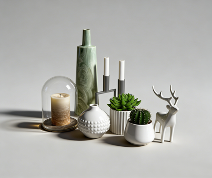 现代装饰摆件su模型