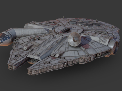 低多边形千年隼su模型