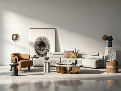 现代沙发su模型