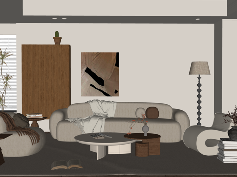 衣帽间 厨房 餐厅 阳台 卧室 家装 茶室su模型