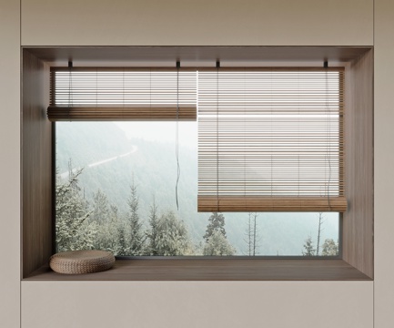 现代窗帘su模型