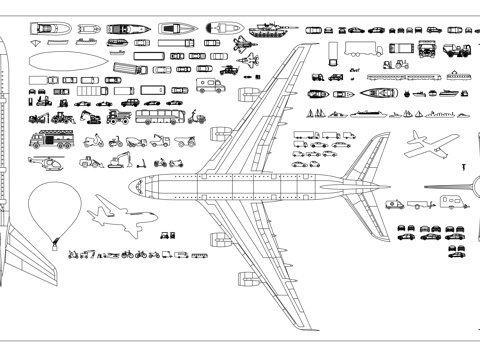 代步工具 出行载具 交通载具 代步载具 出行工具cad施工图