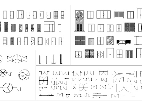 门窗 窗门 居室门窗 建筑门窗 围护门窗cad施工图