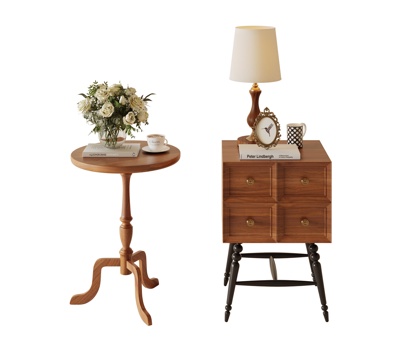 法式中古风边几su模型