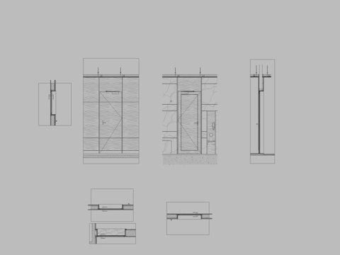 门节点cad施工图