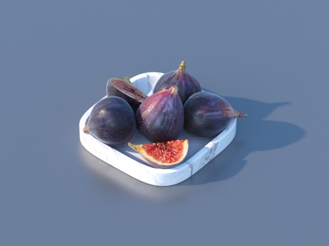 无花果 水果 果盘 食物3d模型
