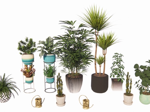 盆栽景观绿植su模型