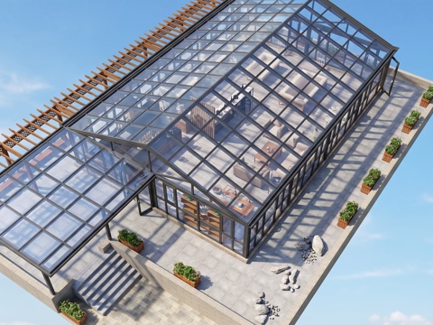 阳光房全案设计su模型