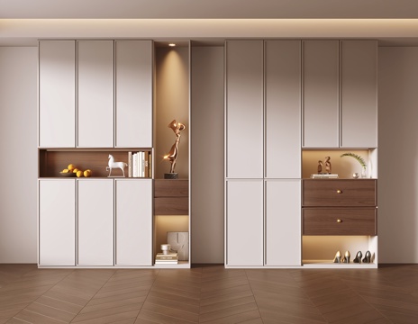 中古风玄关柜su模型